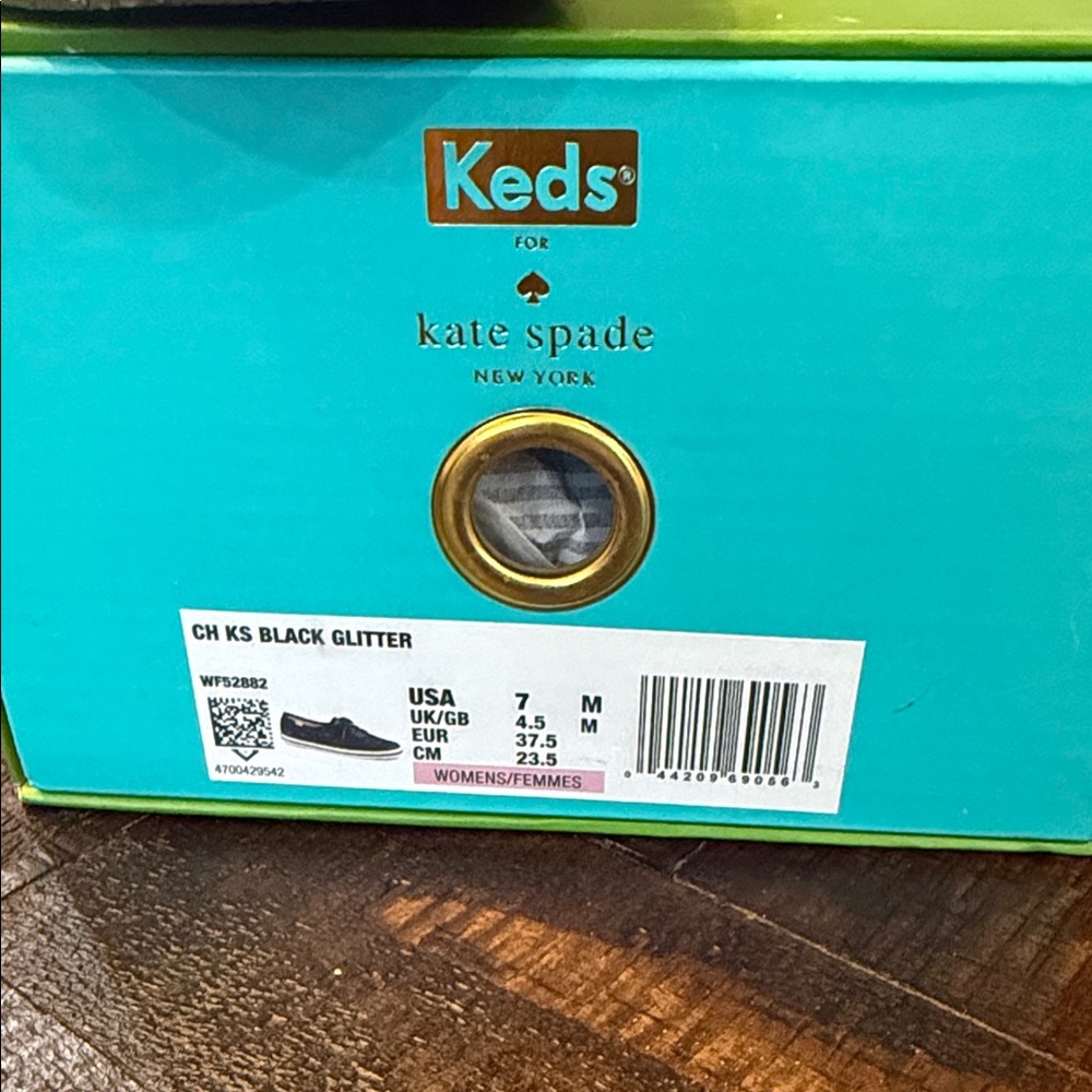 Keds x Kate Spade New York Black Glitter Sneakers Size 7 - Picture 7 of 11